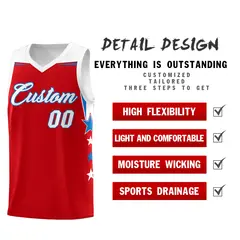 Two Tone Side Star Color Block Sublimation Basketball Jersey 2