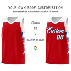 Two Tone Side Star Color Block Sublimation Basketball Jersey 3