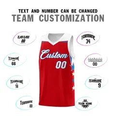 Two Tone Side Star Color Block Sublimation Basketball Jersey 4