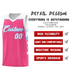 Two Tone Side Star Color Block Sublimation Basketball Jersey 2