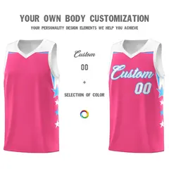 Two Tone Side Star Color Block Sublimation Basketball Jersey 3