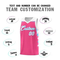 Two Tone Side Star Color Block Sublimation Basketball Jersey 4