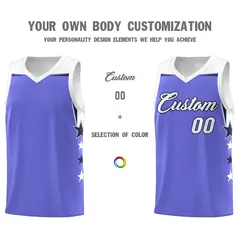 Two Tone Side Star Color Block Sublimation Basketball Jersey 3