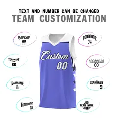 Two Tone Side Star Color Block Sublimation Basketball Jersey 4