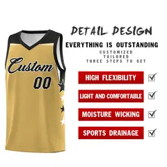 Two Tone Side Star Color Block Wrinkle-Resistant Basketball Jersey 2