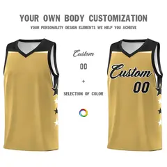 Two Tone Side Star Color Block Wrinkle-Resistant Basketball Jersey 3