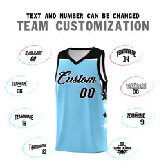 Two Tone Side Star Color Block Wrinkle-Resistant Basketball Jersey 4
