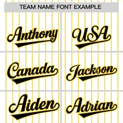 Two-Tone White Gold Pinstripe Authentic Baseball Jersey 3