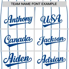 Two-Tone White Royal Pinstripe Authentic Baseball Jersey 3