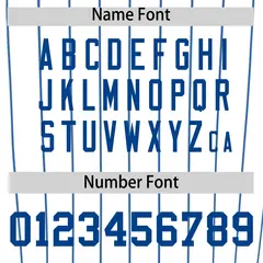 Two-Tone White Royal Pinstripe Authentic Baseball Jersey 4