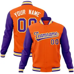Varsity Baseball Jacket with Raglan Sleeves 15