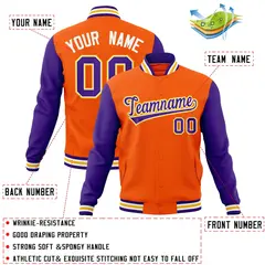 Varsity Baseball Jacket with Raglan Sleeves 18