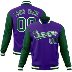 Varsity Baseball Jacket with Raglan Sleeves 22