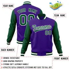 Varsity Baseball Jacket with Raglan Sleeves 25