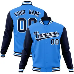 Varsity Baseball Jacket with Raglan Sleeves 43