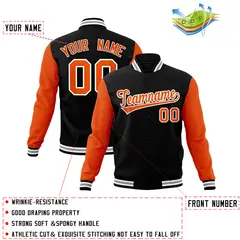 Varsity Baseball Jacket with Raglan Sleeves 67
