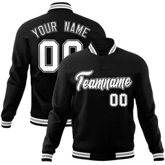 Varsity Baseball Jacket with Stitched Name Number Logo 15