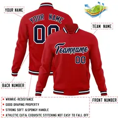 Varsity Baseball Jacket with Stitched Name Number Logo 4
