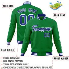 Varsity Baseball Jacket with Stitched Name Number Logo 74