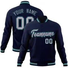 Varsity Baseball Jacket with Stitched Name Number 22