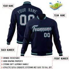 Varsity Baseball Jacket with Stitched Name Number 25