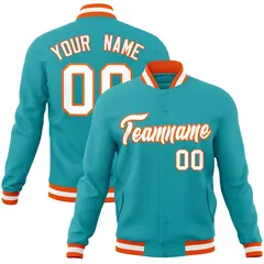 Varsity Baseball Jacket with Stitched Name Number 64