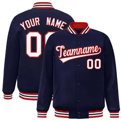 Varsity Full-Snap Baseball Jacket Stitched Name and Number 22