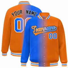 Varsity Full-Snap Baseball Jacket Stitched Name and Number 50