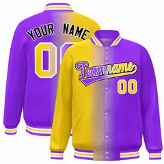 Varsity Full-Snap Baseball Jacket Stitched Name and Number 57