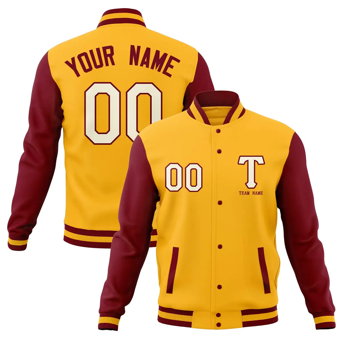 Varsity Full-Snap Classic Letterman Baseball Jacket