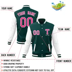 Varsity Full-Snap Classic Letterman Baseball Jacket 12