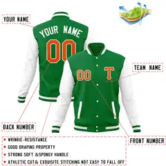 Varsity Full-Snap Classic Letterman Baseball Jacket 36