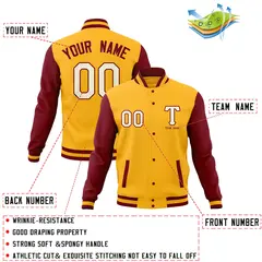 Varsity Full-Snap Classic Letterman Baseball Jacket 4