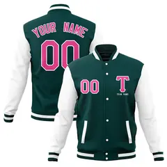 Varsity Full-Snap Classic Letterman Baseball Jacket 9