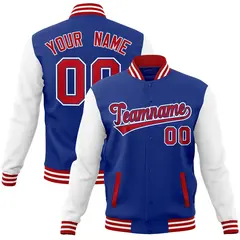 Varsity Full-Snap Raglan Sleeves Letterman Baseball Jacket 29