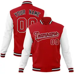 Varsity Full-Snap Raglan Sleeves Letterman Baseball Jacket 36