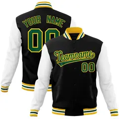 Varsity Full-Snap Raglan Sleeves Letterman Baseball Jacket 57