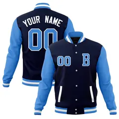 Varsity Letterman Baseball Jacket Full-Snap Classic Style 1
