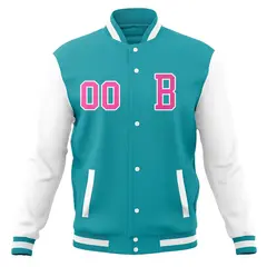 Varsity Letterman Baseball Jacket Full-Snap Classic Style 29