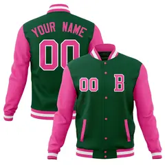 Varsity Letterman Baseball Jacket Full-Snap Classic Style 49
