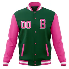 Varsity Letterman Baseball Jacket Full-Snap Classic Style 53