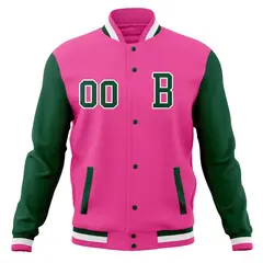 Varsity Letterman Baseball Jacket Full-Snap Classic Style 61