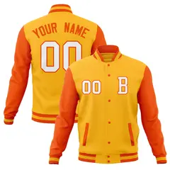 Varsity Letterman Baseball Jacket Full-Snap Classic Style 65