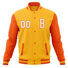 Varsity Letterman Baseball Jacket Full-Snap Classic Style 69
