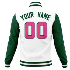 Varsity Letterman Baseball Jacket Full-Snap Classic Style 78