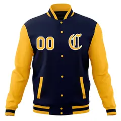 Varsity Letterman Full-Snap Jacket with Raglan Sleeves 21
