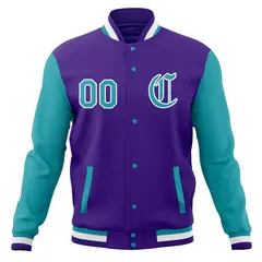 Varsity Letterman Full-Snap Jacket with Raglan Sleeves 29
