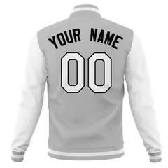 Varsity Letterman Full-Snap Jacket with Raglan Sleeves 38