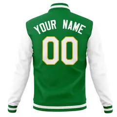 Varsity Letterman Full-Snap Jacket with Raglan Sleeves 6