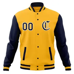 Varsity Letterman Full-Snap Jacket with Raglan Sleeves 61